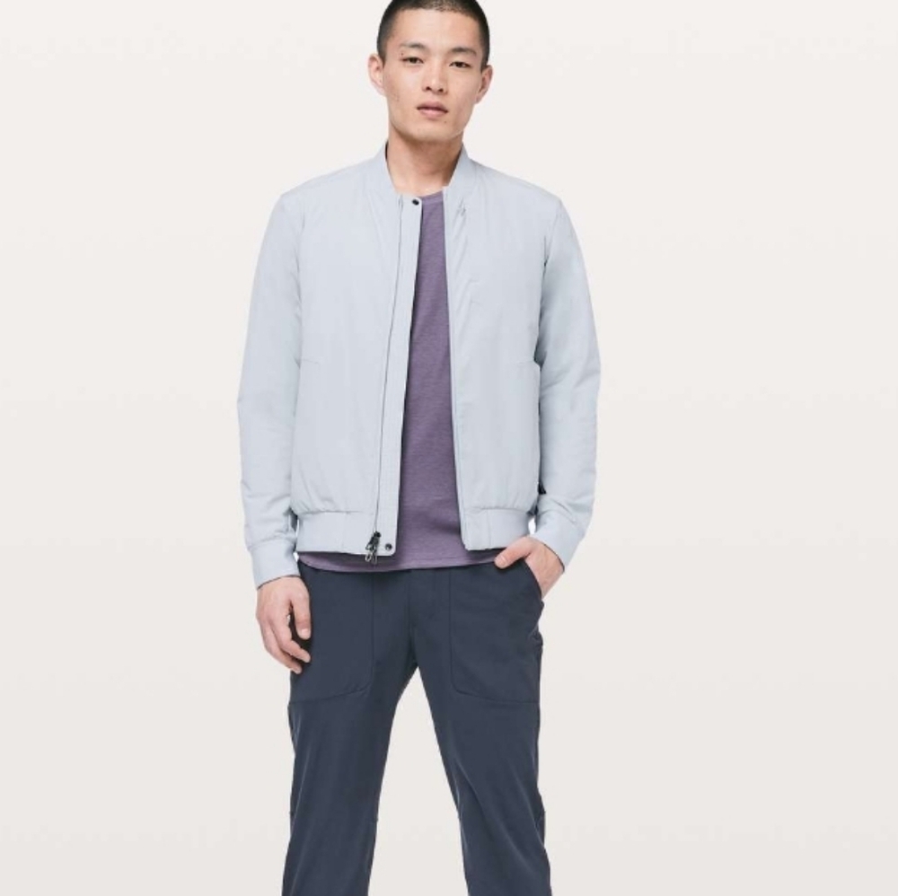 Lululemon Switch Over Bomber Sea Salt Men's Jacket Coat Sz Large